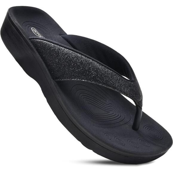 Slip On Recovery Footwear Plantar Fasciitis Flip Flops for Women - Picture 8 of 16